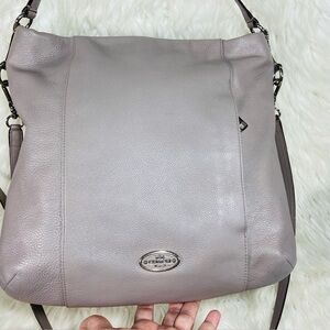 Coach Pebbled Leather Shoulder & Crossbody Bag in Taupe